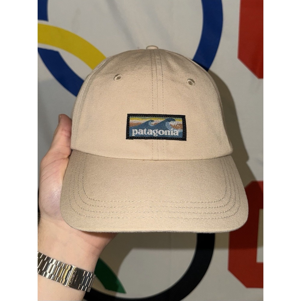 Patagonia Hat Cap Strap Beige Pataloha NetPlus Wave Cotton